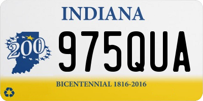 IN license plate 975QUA