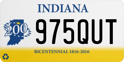 IN license plate 975QUT