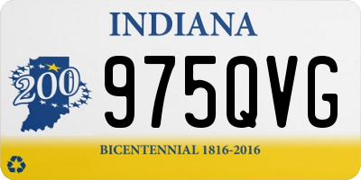 IN license plate 975QVG