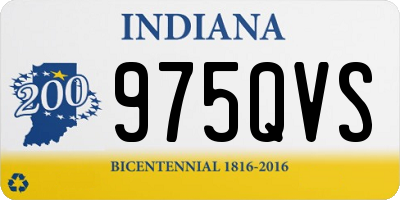 IN license plate 975QVS
