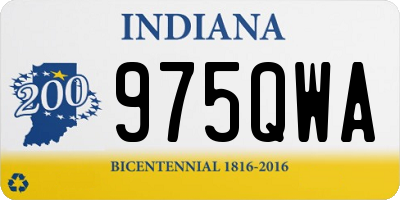 IN license plate 975QWA