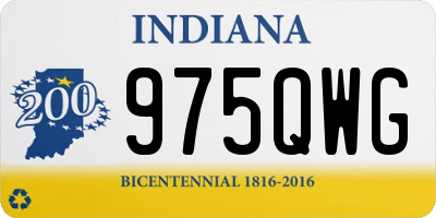 IN license plate 975QWG