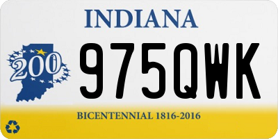 IN license plate 975QWK