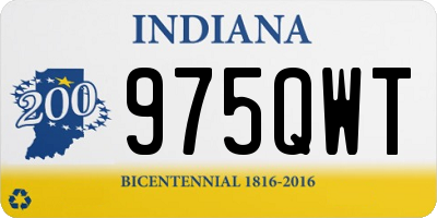 IN license plate 975QWT