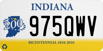 IN license plate 975QWV