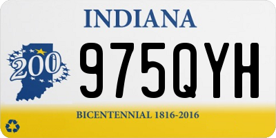 IN license plate 975QYH