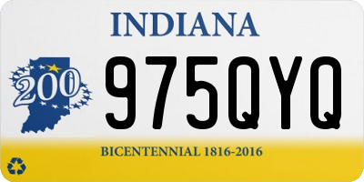 IN license plate 975QYQ