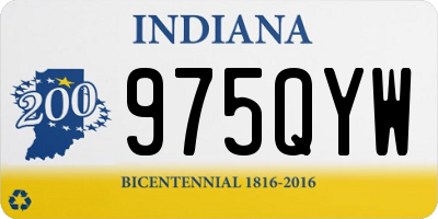 IN license plate 975QYW