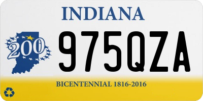 IN license plate 975QZA