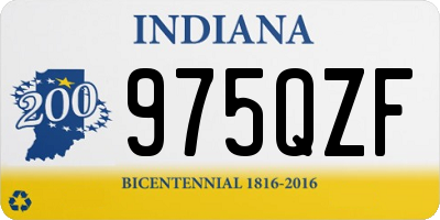 IN license plate 975QZF