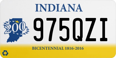 IN license plate 975QZI