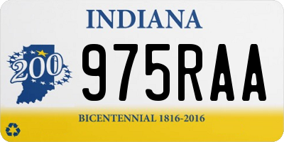 IN license plate 975RAA