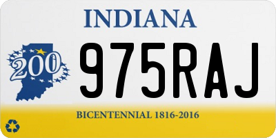 IN license plate 975RAJ