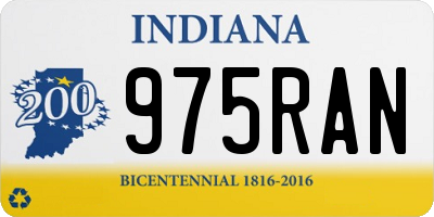 IN license plate 975RAN