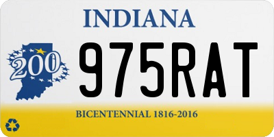 IN license plate 975RAT