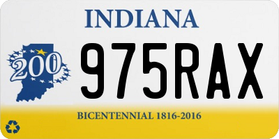 IN license plate 975RAX