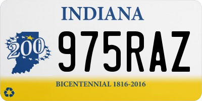 IN license plate 975RAZ