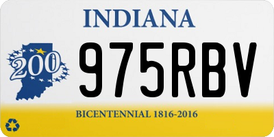 IN license plate 975RBV