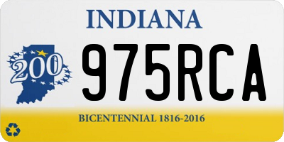 IN license plate 975RCA