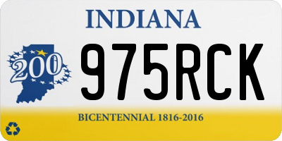 IN license plate 975RCK