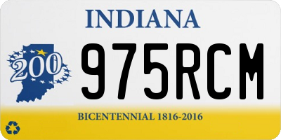 IN license plate 975RCM