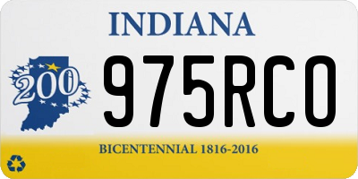 IN license plate 975RCO