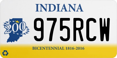 IN license plate 975RCW