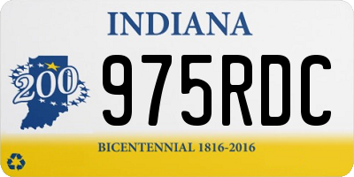 IN license plate 975RDC