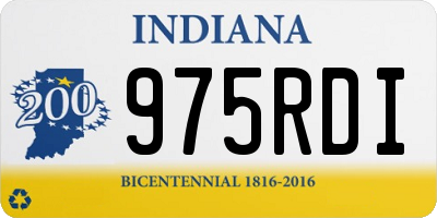 IN license plate 975RDI