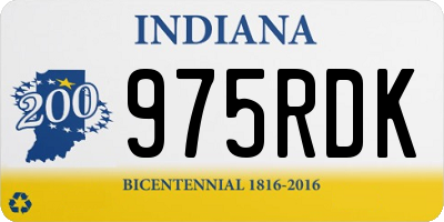 IN license plate 975RDK