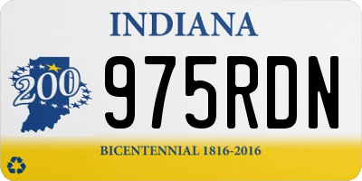 IN license plate 975RDN