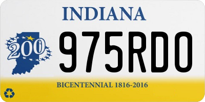 IN license plate 975RDO