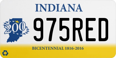 IN license plate 975RED