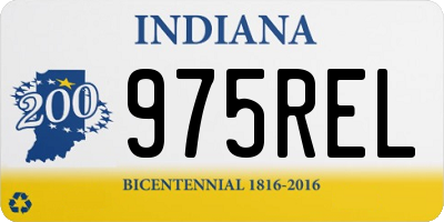 IN license plate 975REL
