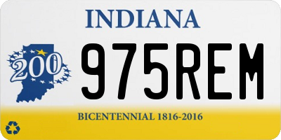IN license plate 975REM