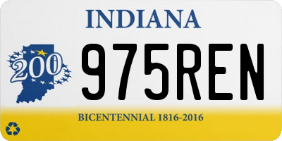 IN license plate 975REN