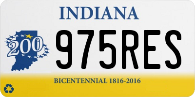 IN license plate 975RES