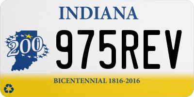 IN license plate 975REV