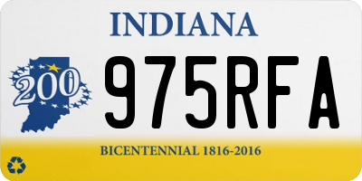 IN license plate 975RFA
