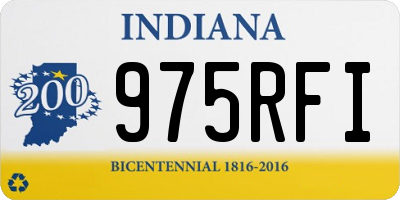 IN license plate 975RFI