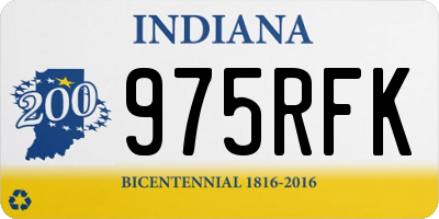 IN license plate 975RFK