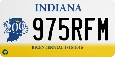IN license plate 975RFM