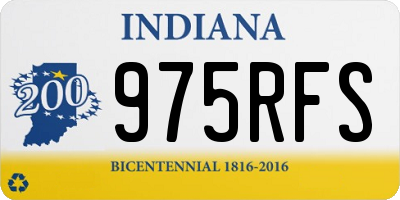 IN license plate 975RFS
