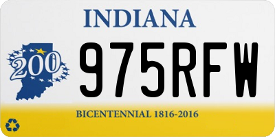 IN license plate 975RFW
