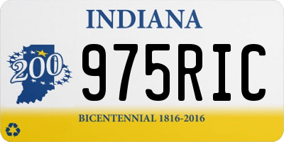 IN license plate 975RIC