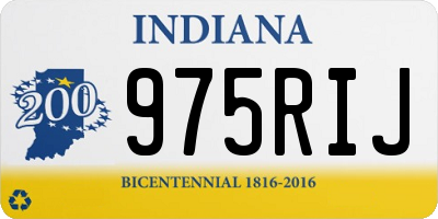 IN license plate 975RIJ