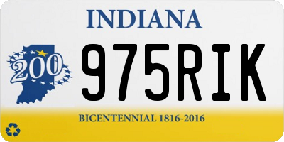 IN license plate 975RIK