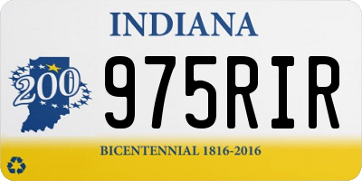 IN license plate 975RIR