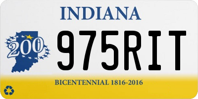 IN license plate 975RIT