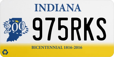 IN license plate 975RKS
